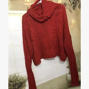 BRAND NEW // FREE PEOPLE Cowl-Neck Cable Pullover